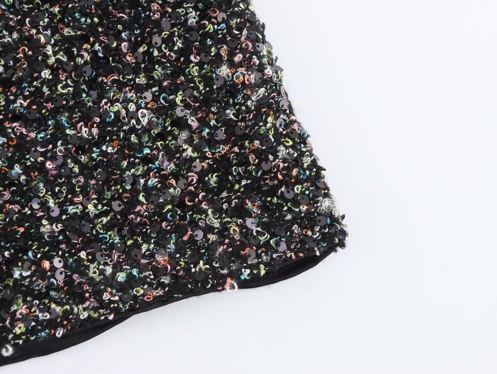 2025 Spring Women's Sparkly Slim A-Line Dress: European & American Style