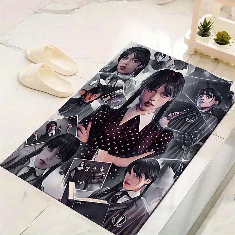 1Pc Gothic Fashion Collage Rug, Office Carpet Indoor Outdoor Doormat, Non-Slip, Comfortable, Living, Christmas Halloween, Xmas Gift N1266