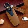 For Hyundai Genesis Crazy Horse Leather Car Key Cover Case G80 GV70 GV80 2019 2020 Remote Key Holder Car Accessories Keychain