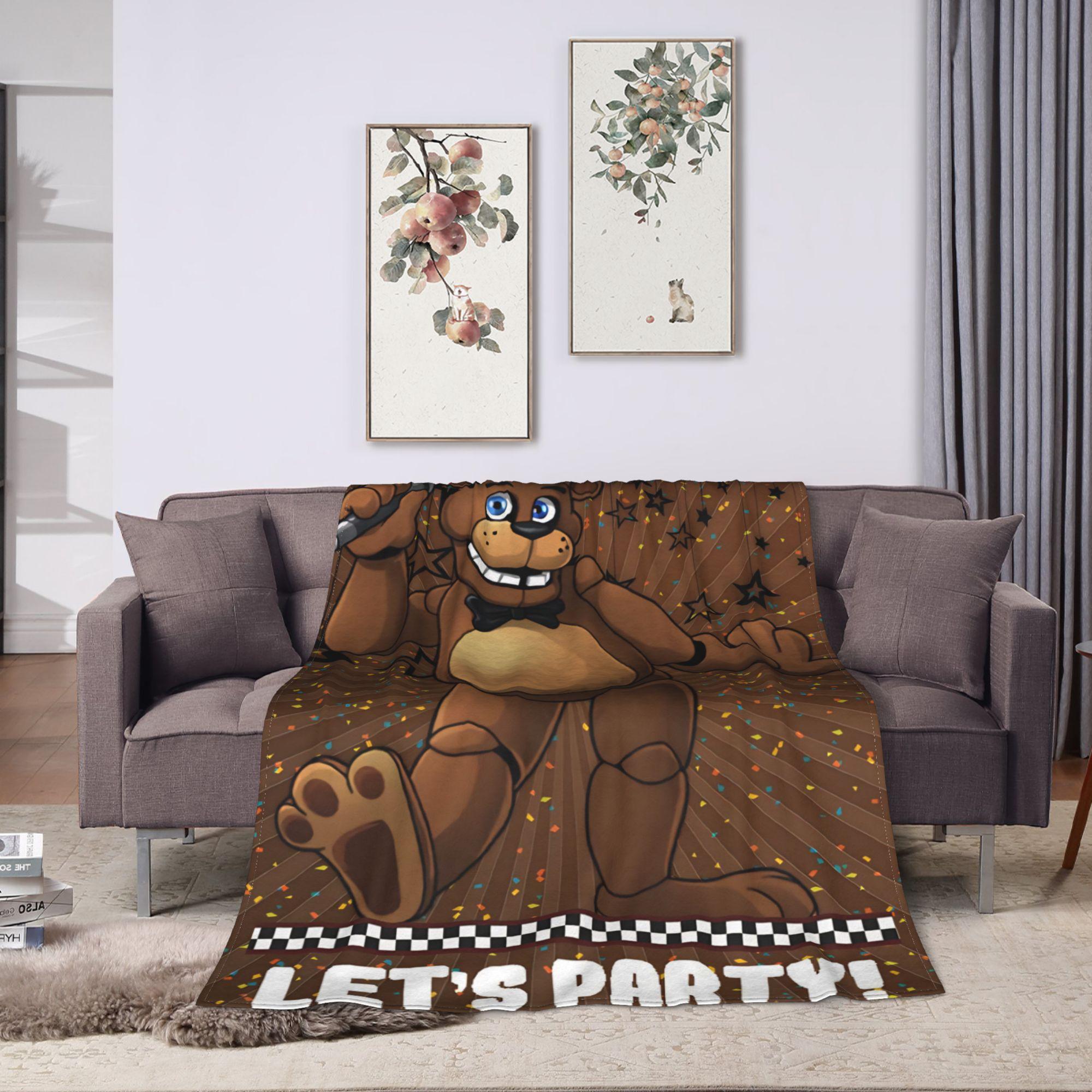 

At Freddys Phantom Freddy Blankets Fleece Autumn FNAF Game Breathable Warm Throw Blankets for Bedding Bedroom Bedding Throws 100x150cm