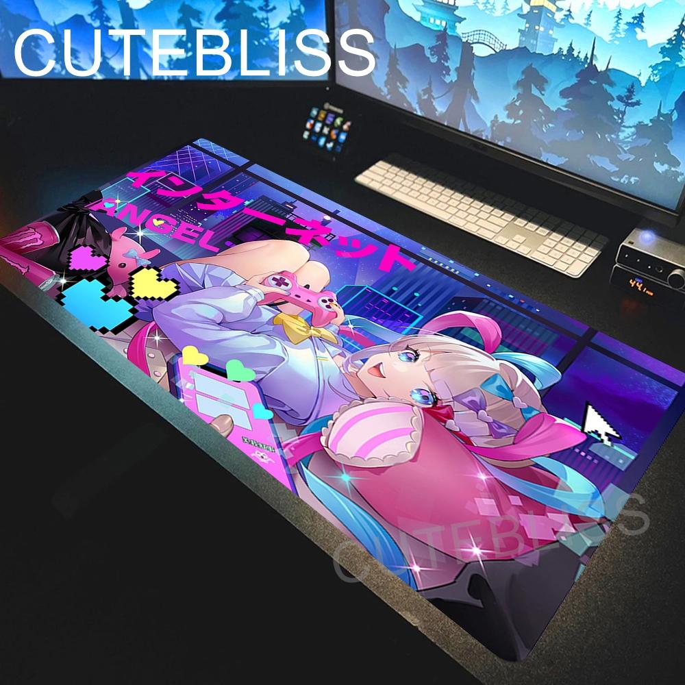 Kawaii Girl Angel Needy Streamer Overload Mouse Pad NonSlip Rubber Base Soft Cloth Desk Mat Office Computer Stitched Mousepad