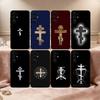 O-Orthodoxní C-Křížová Ikonická Ochranná Obal na Telefon Pro Samsung S25,S24,S21,S22,S23,S30,Ultra,S20,Plus,Fe,Měkký Silikonový Černý Kryt