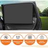 QUICTO Car Window Sun Shades, Universal Interior Accessories - Double-Sided Black (4Pcs)