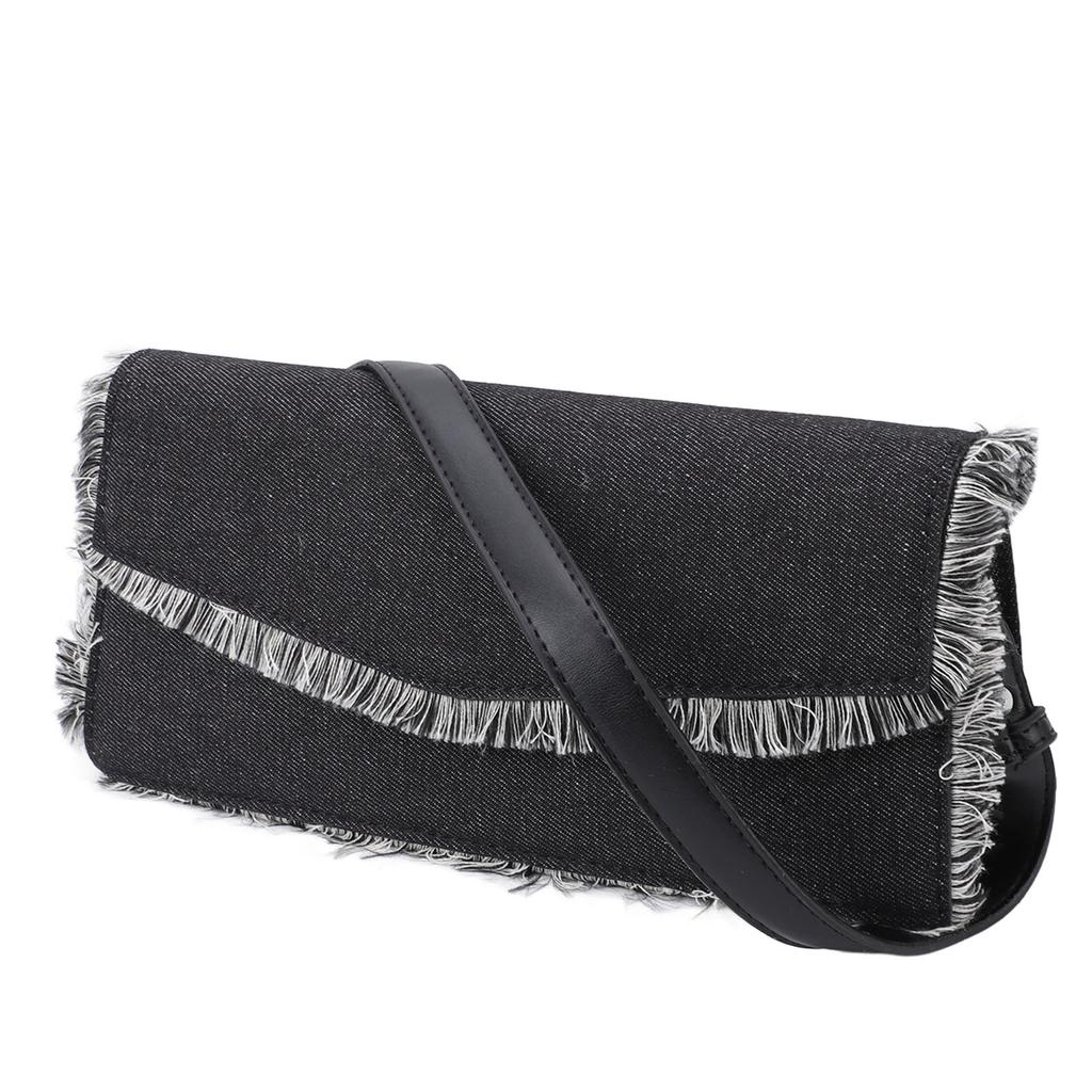 Underarm Bag Simple Stylish Shoulder Bag Ample Storage Space Fringe Handbag for Daily Outings