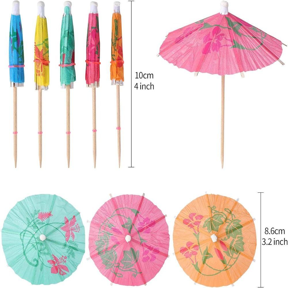 10cm Paper Umbrella Pick Disposable Cocktail Fork New Cocktail Umbrell  Food Cupcake Fruit