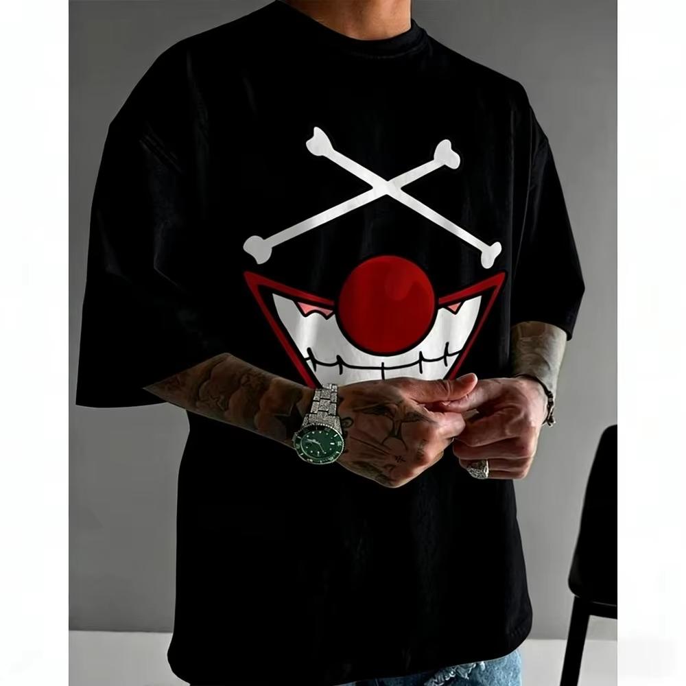 Tričko Unisex One Piece Yonko Buggy 2026 Léto Nový Populární Anime Potisk Americký Ležérní Rodinný Krátký Rukáv
