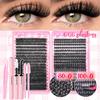 Voluminous Fluffy Cluster Lashes Kit – 200/290/666 Cluster 80D100D Show-Stopping Party Looks! Curated Length Mix