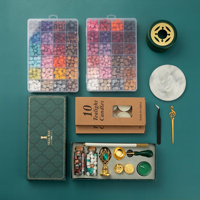 Creative Sealing Wax Stamp Set with Wax Granules – Perfect Gift for Teachers, Classmates, or Special Occasions