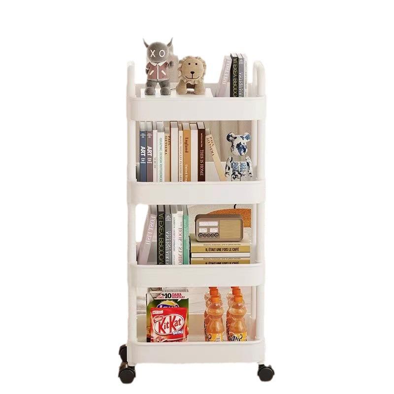 Multifunctional Movable Storage Rack Cart for Kitchen, Bathroom, and Snacks