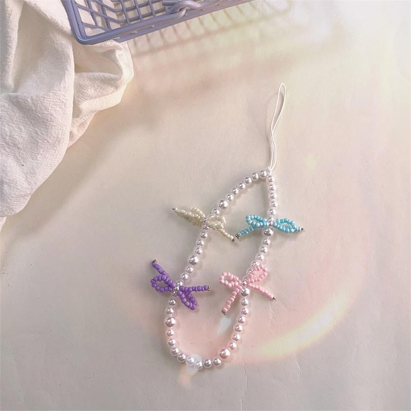 

Летний красочный бант жемчужный кулон телефонный ремешок с подвеской шнур для девушки и женщины сумка цепочка подвесной шнур аксессуары подарки