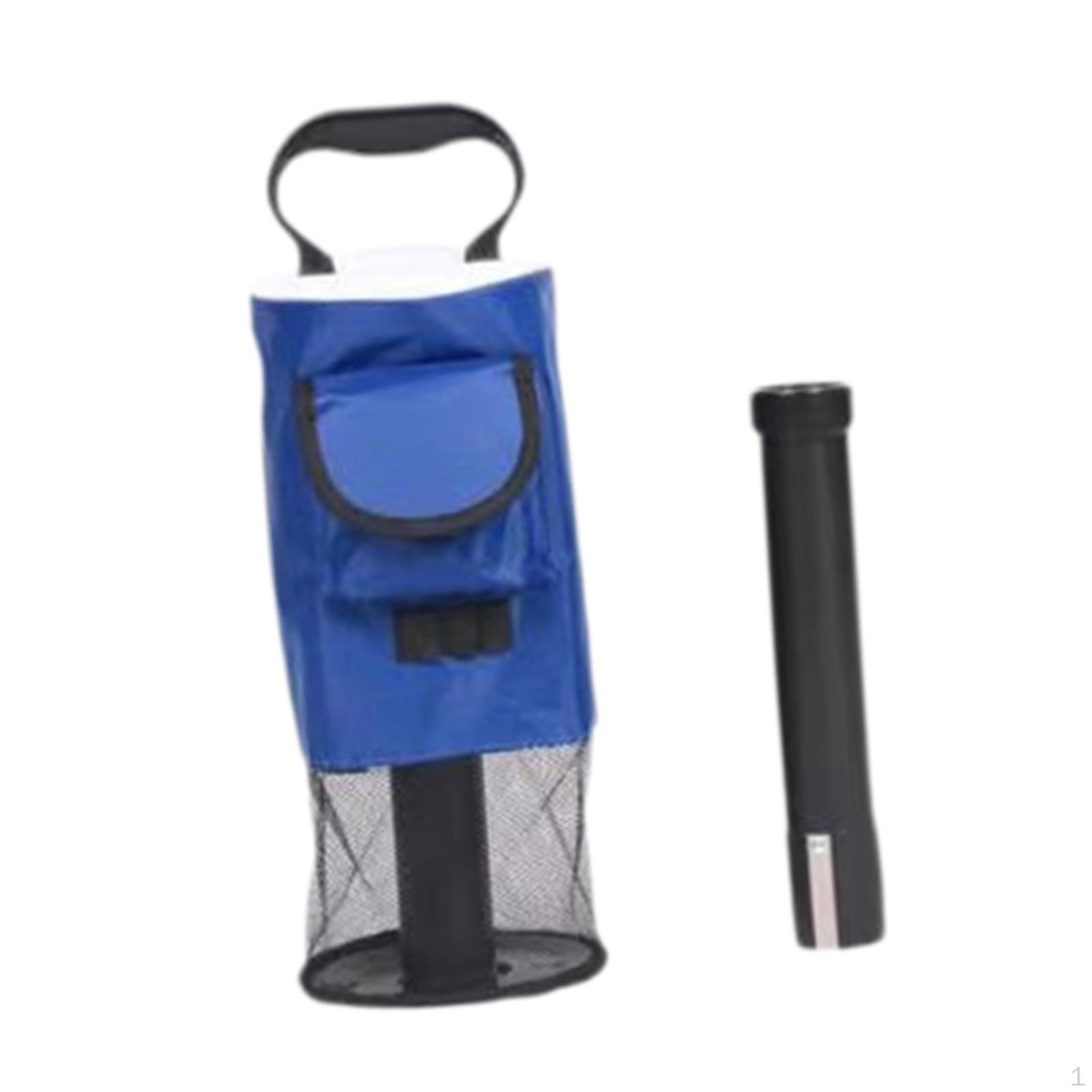 

Сумка для извлечения мячей для гольфа Сборщик оборудования со съемной трубкой синий