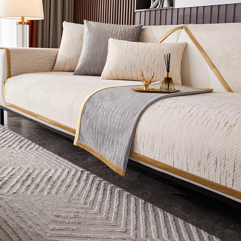 Thickened Nordic Entry Lux Style Sofa Cushion Four Seasons Universal Simple Modern Non-Slip Living Room Sofa Cover Towel Cushion