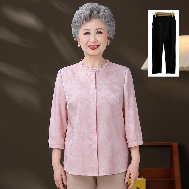 Spring Fashion National Style Shirt for Middle-Aged & Senior Women