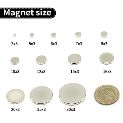 Superstarker Neodym-Magnet N35 NdFeB Permanentmagnete Rund Starke Magnete Kühlschrank 3x3 6x3 8x3 10x3 12x3 20x3