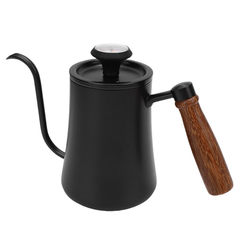 Tea Kettle with Thermometer 500ml 304 Stainless Steel Gooseneck Kettle Pour Over Coffee Pot Home Kitchen Water Boiler with Scale