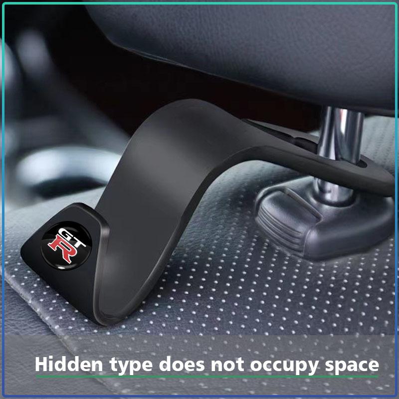 Car Headrest Hooks Hanger Bags Seat Back Holder Clips Auto Fastener For Nissan GTR C210 R30 GTS-R R33 R34 GT-R R35 Nismo