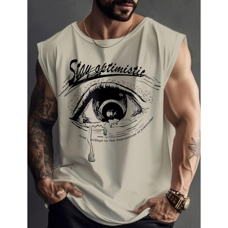 Men's Tank Top Pattern Tribe Round Neck Loose Clothing Daily Sports Sleeveless Printed Fashion Design Menswear