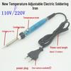 28-Piece Adjustable Temperature Soldering Iron Set with Pyrography Pen - 110V European Standard