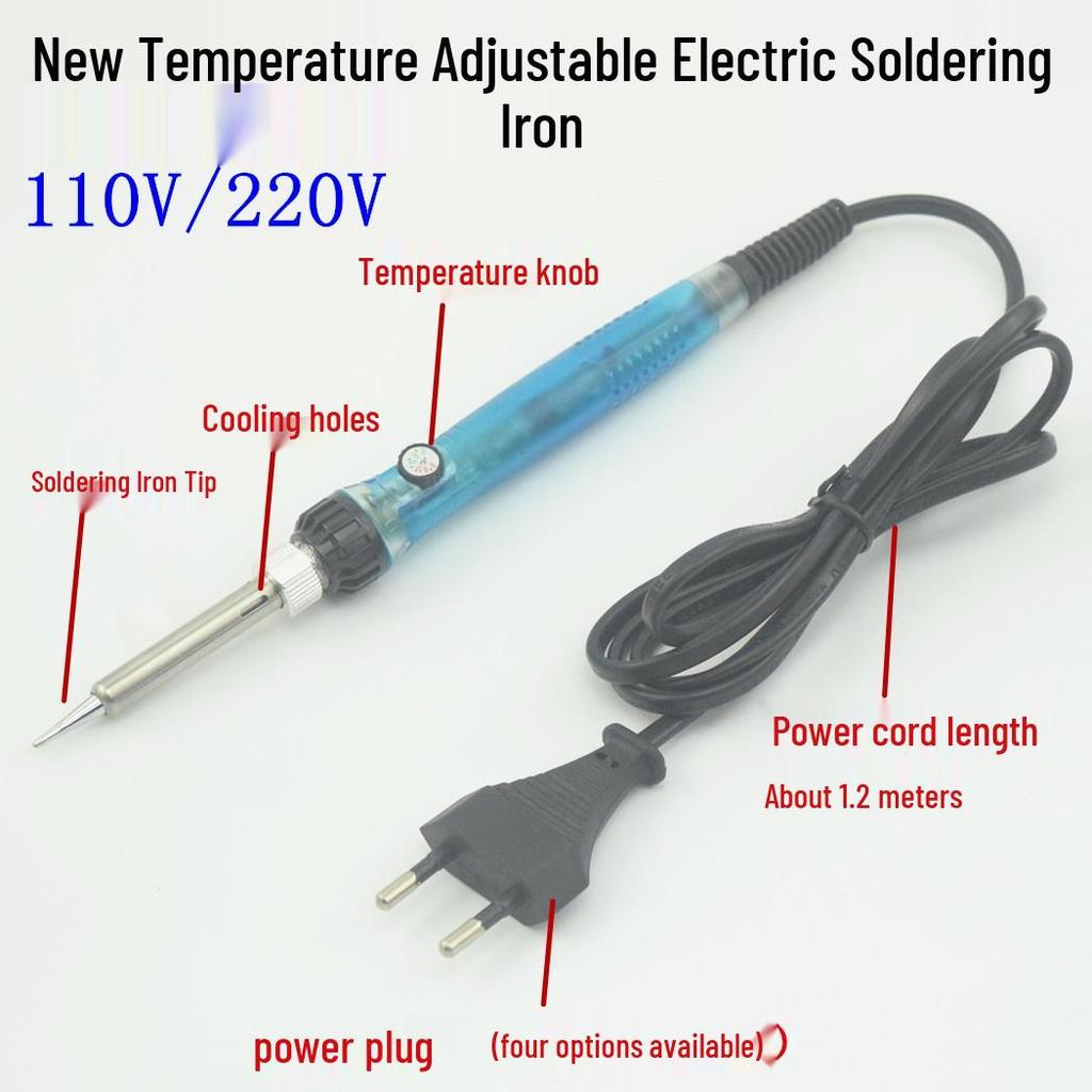 28-Piece Adjustable Temperature Soldering Iron Set with Pyrography Pen - 110V European Standard