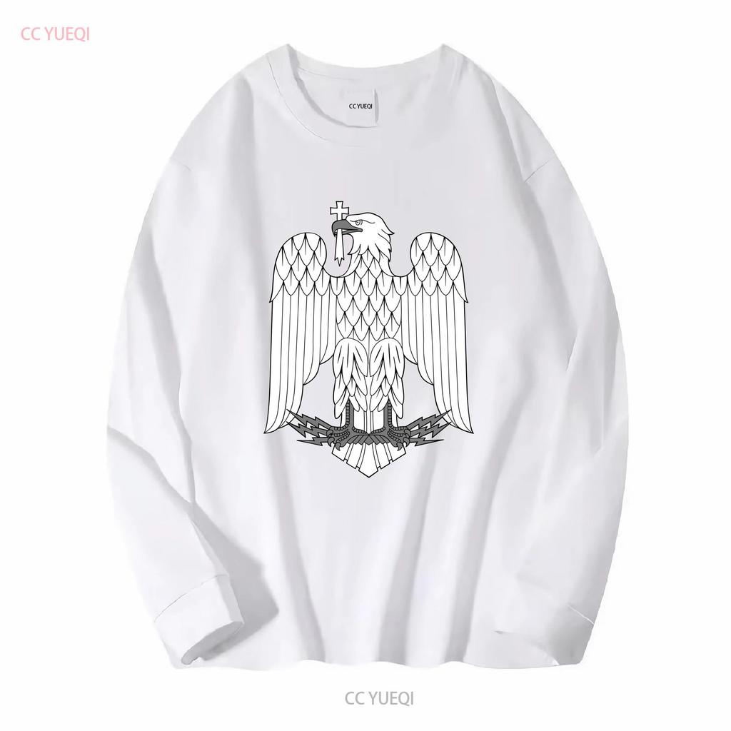 T-shirt Armoiries de la Roumanie Aigle du Parlement roumain Toutes Tailles manches longues ou courtes vintage Lavé vêtements de designer Unisexe