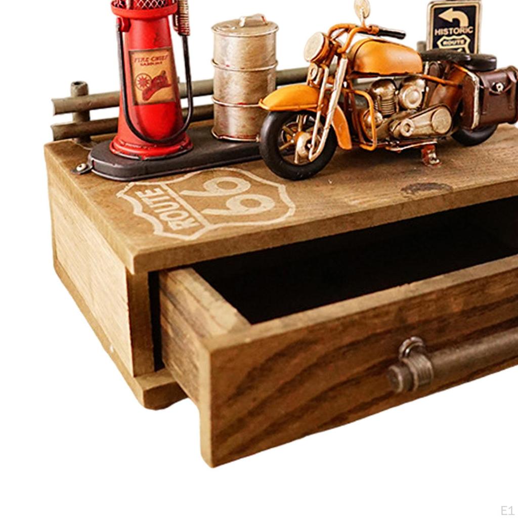 Vanity Storage Box Organization Makeup Farmhouse Wood Desk Organizer Drawer