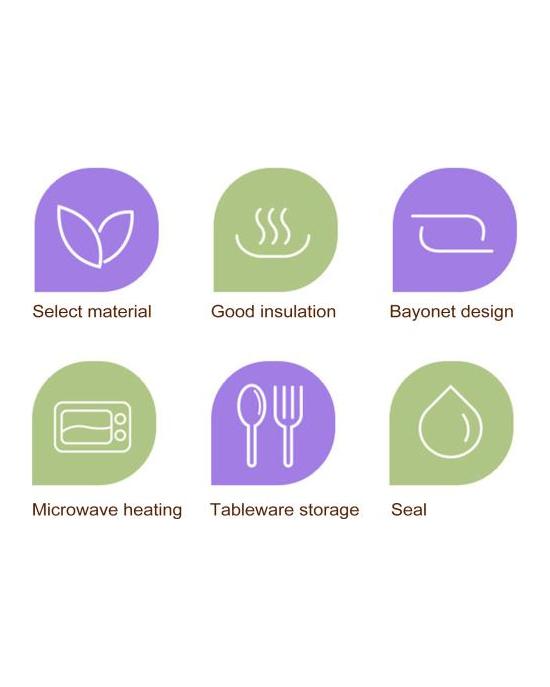 700ML Bento Lunch Box Mahlzeit Prep Lebensmittel Lagerung Container Frische Erhaltung Lunchbox