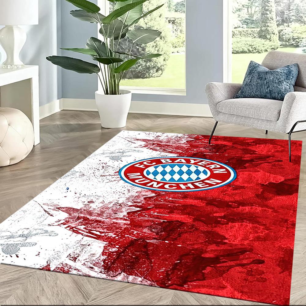 Bayern Munich Abstract Art Square Rugs Are a Great Choice for Living Rooms, Bedrooms, Home Décor, and As Gifts