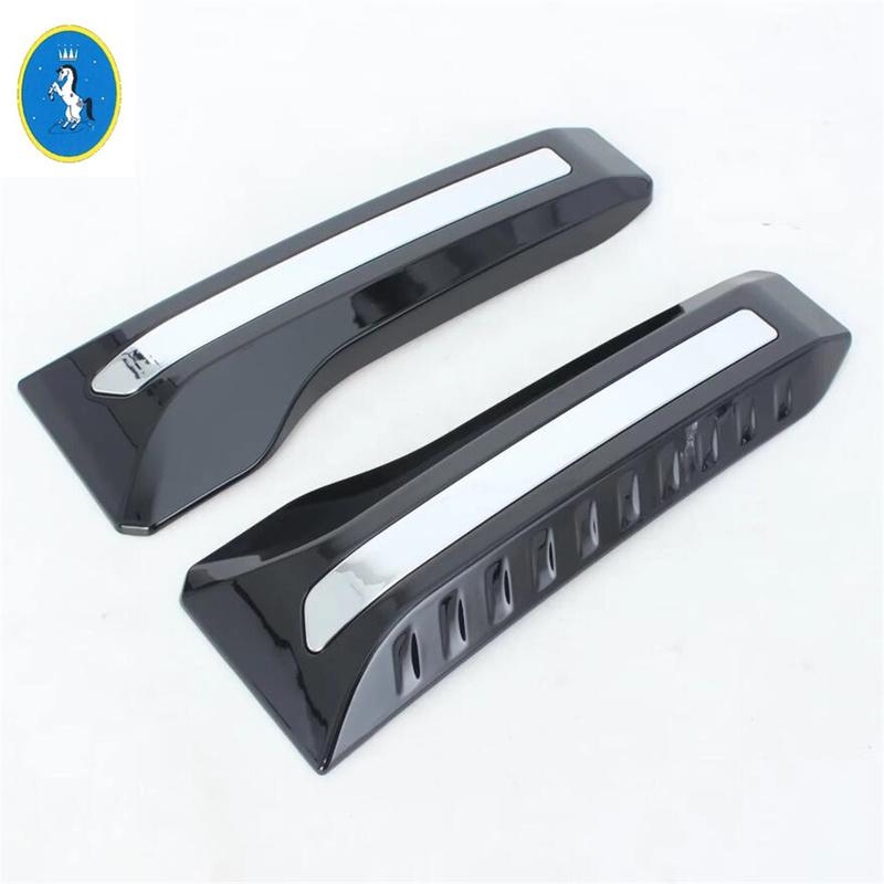 Auto Front Bumper Fog Lights Lamps Eyebrow Frame Decor Cover Trim Accessories For Toyota Land Cruiser 250 Prado LC250 2024 2025