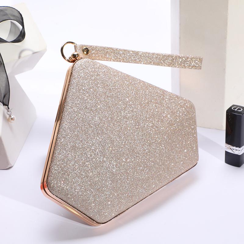 Trendy French Reflective Sequin Evening Bag – Stylish Handheld & Shoulder Bag for Weddings & Makeup