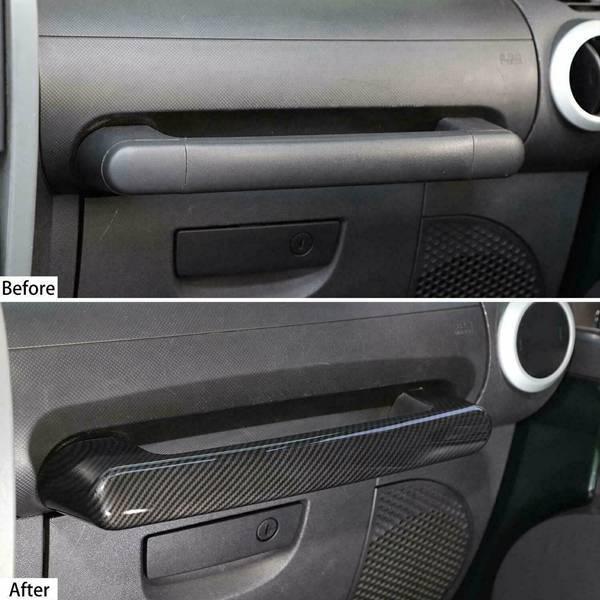 Compatible with 2007-2010 Jeep Wrangler Passenger Grab Handle Trim Cover. None