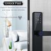 60*250mm Hotel Apartamento Contraseña Silencioso Ahorro de Energía Cerradura Eléctrica de Madera para Puerta Cerradura Antirrobo Interior Inteligente Electrónico con Huella Dactilar