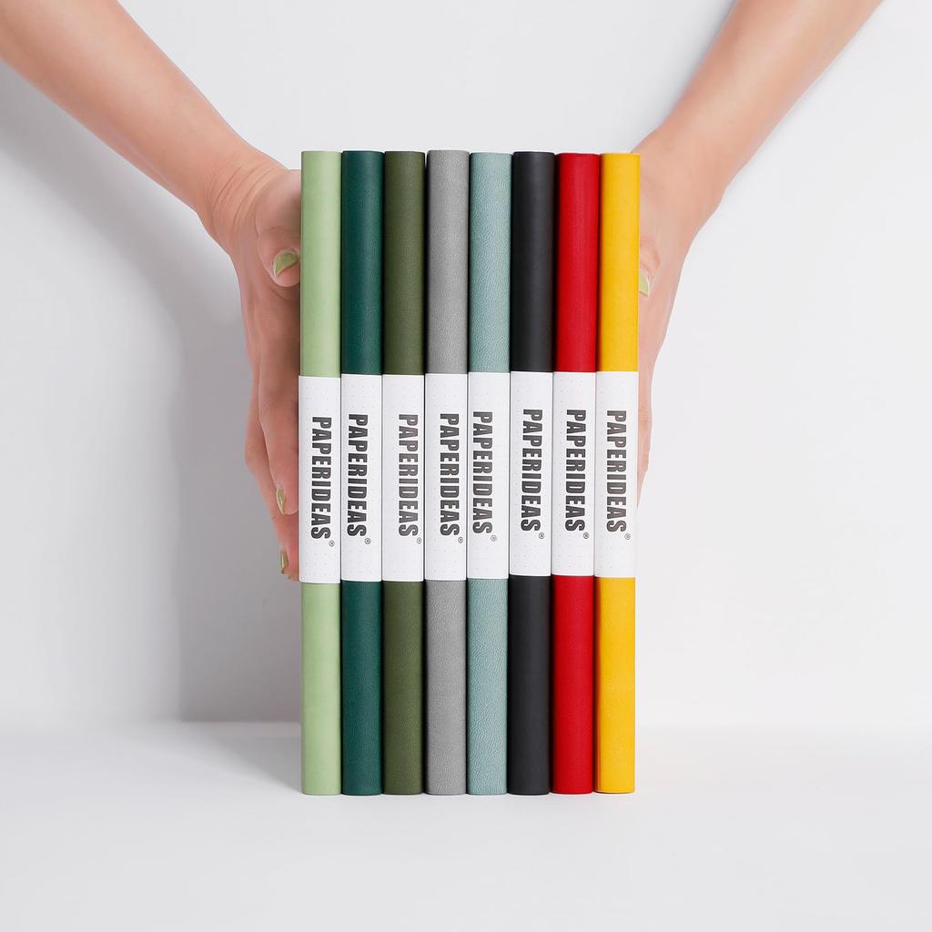 PAPERIDEAS Soft Cover Notebook, B5, (Grid, Red)