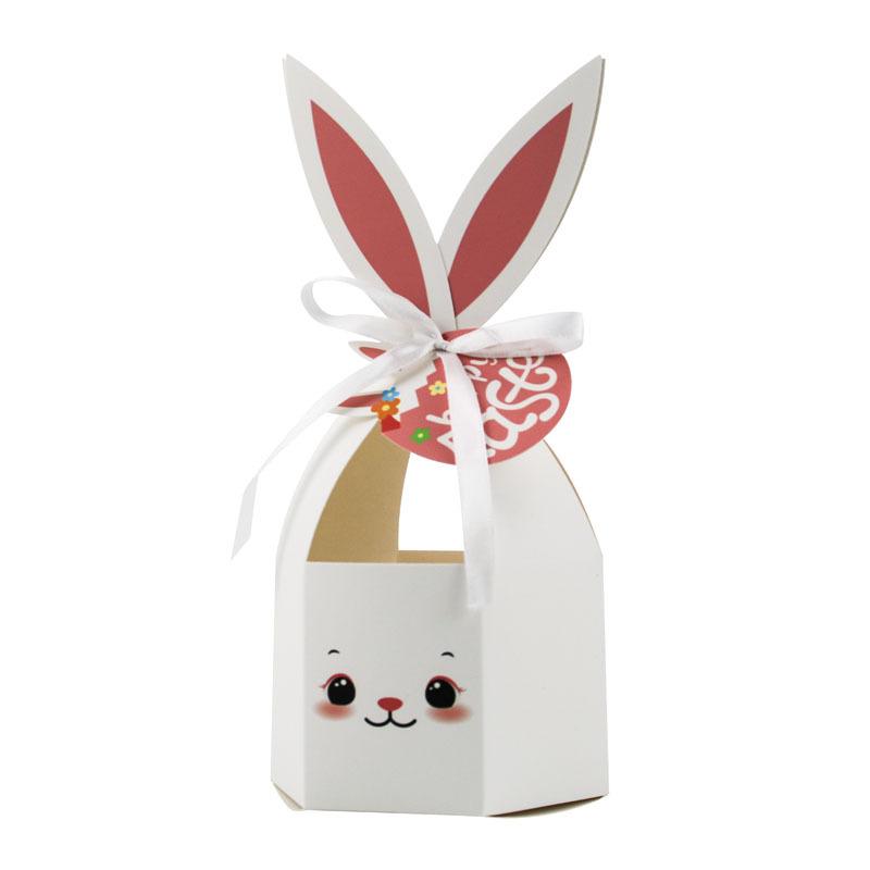 

Easter Three-Dimensional Long-Eared Rabbit Gift Box Cute Winking Rabbit Expression Holiday Party Candy Packaging Box