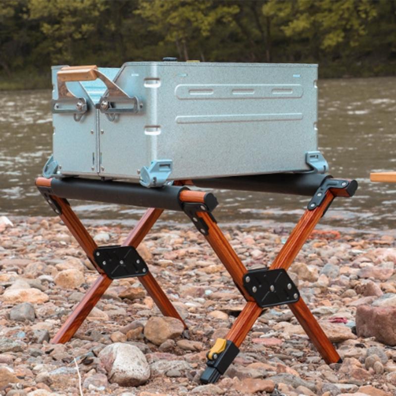 Portables Folding Ice Coolers Frame Aluminum Alloys Camping Picnics Ice Box Shelf for Camping and Beach Parties