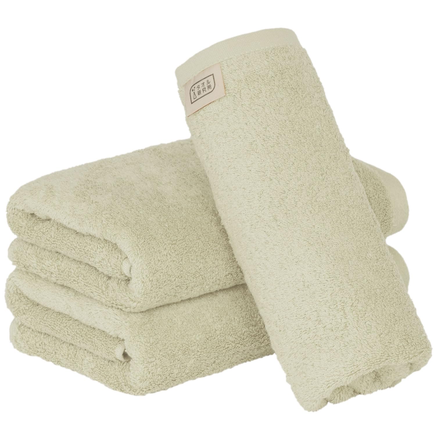 

Towel Laboratory Mini Bath Ash Set of JapanTechnology [Naturally Soft] #024 Towels, Gray, 3, Soft, Thick, Smooth, Long-Lasting, Fast-Absorbent,