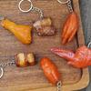 6 Pcs Chicken Wing Keyrings Decorative Keychain Car Key Chain Simulation Food Keychain Hanging Ornaments Bag Pendant