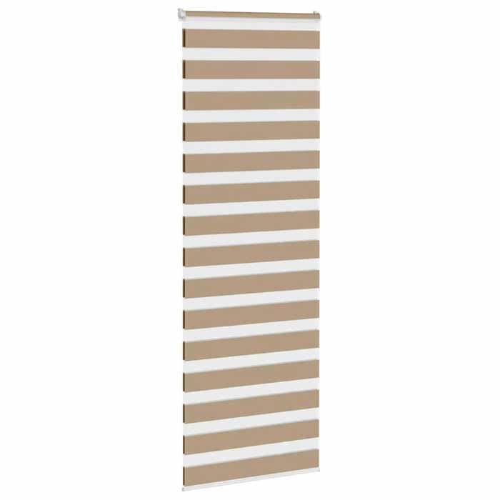 VidaXL Store Zebra Brown Sand Fabric Width 70.9 Cm Polyester, Zebra Roller Blind, Zebra Blind for Window, Blind 4014594