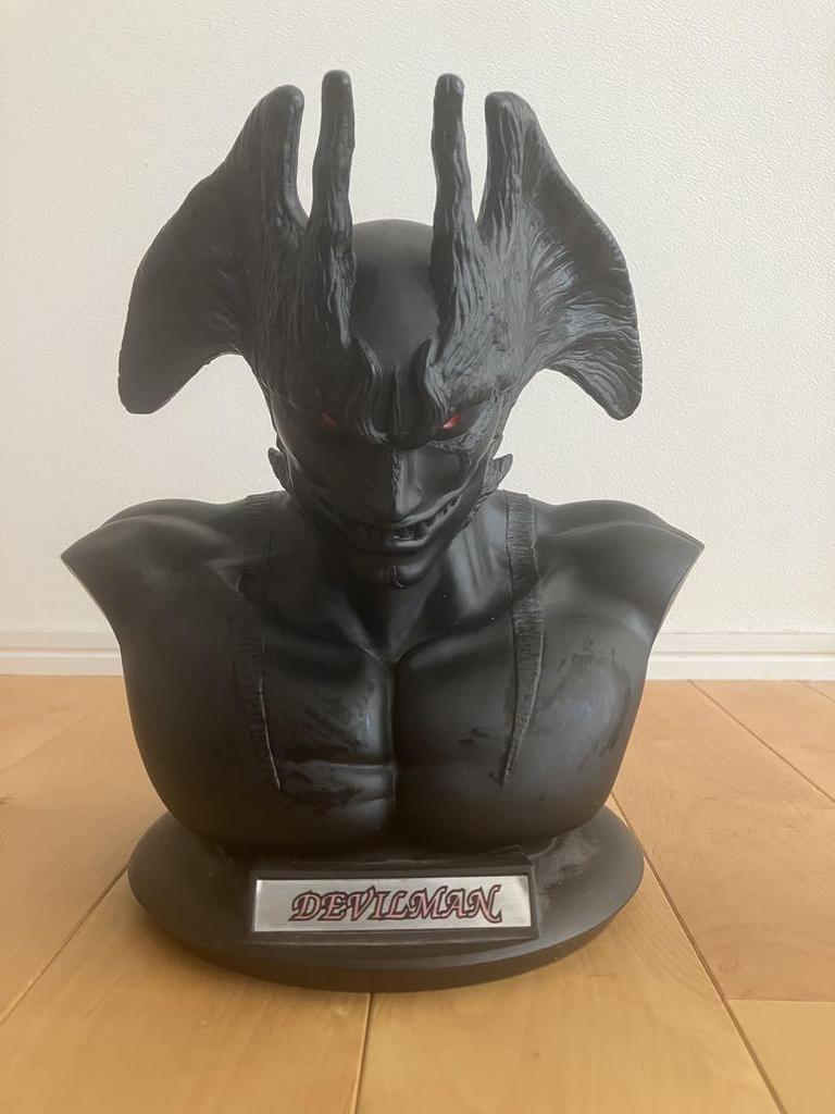 [USED] DEVILMAN Bust Statue Black Approx. 30cm
