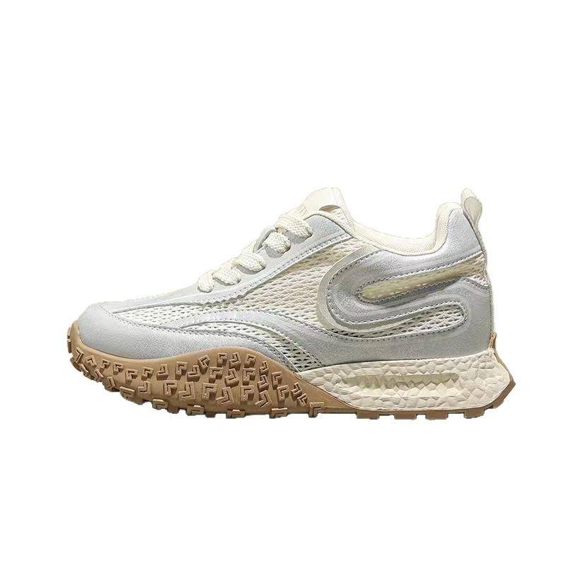 [Verkaufsrenner im Geschäft] Hochwertige, atmungsaktive Sportschuhe mit dicker Sohle und Absatz für Damen, neue vielseitige Modelle