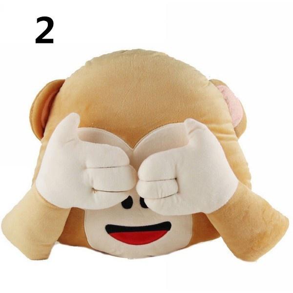 monkey emoji cushion