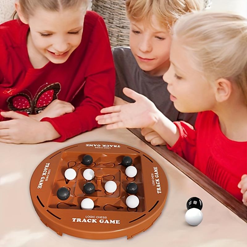 Logic Chess Track Game Educational Toy, Track Chess Game, Four In A Row Game, Fun Table Top 2 Players Puzzle Board Game Set
