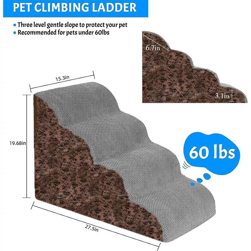 Drabina wspinaczkowa dla zwierząt domowych: Schodki do łóżka sofa dla małych psów i kotów