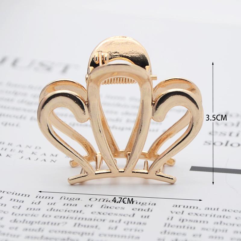 INS Minimalist Metal Claw Hairpin: Small & Medium Retro Hair Clip for European & American Styles, Korean Headwear