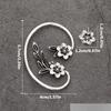 1 Ear Hook and 1 Earring Retro Plant Flower Ear Hook Earrings Female Personality Creative Spirit Ear Bone Clip