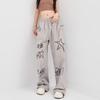 Pantalon de survêtement graffiti à jambes larges pour femmes: Pantalon Hip Hop Street Style