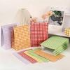 Kraft Paper Gift Packaging Bags Colorful Plaid Candy Bags Checkered Gift Bags  for Christmas