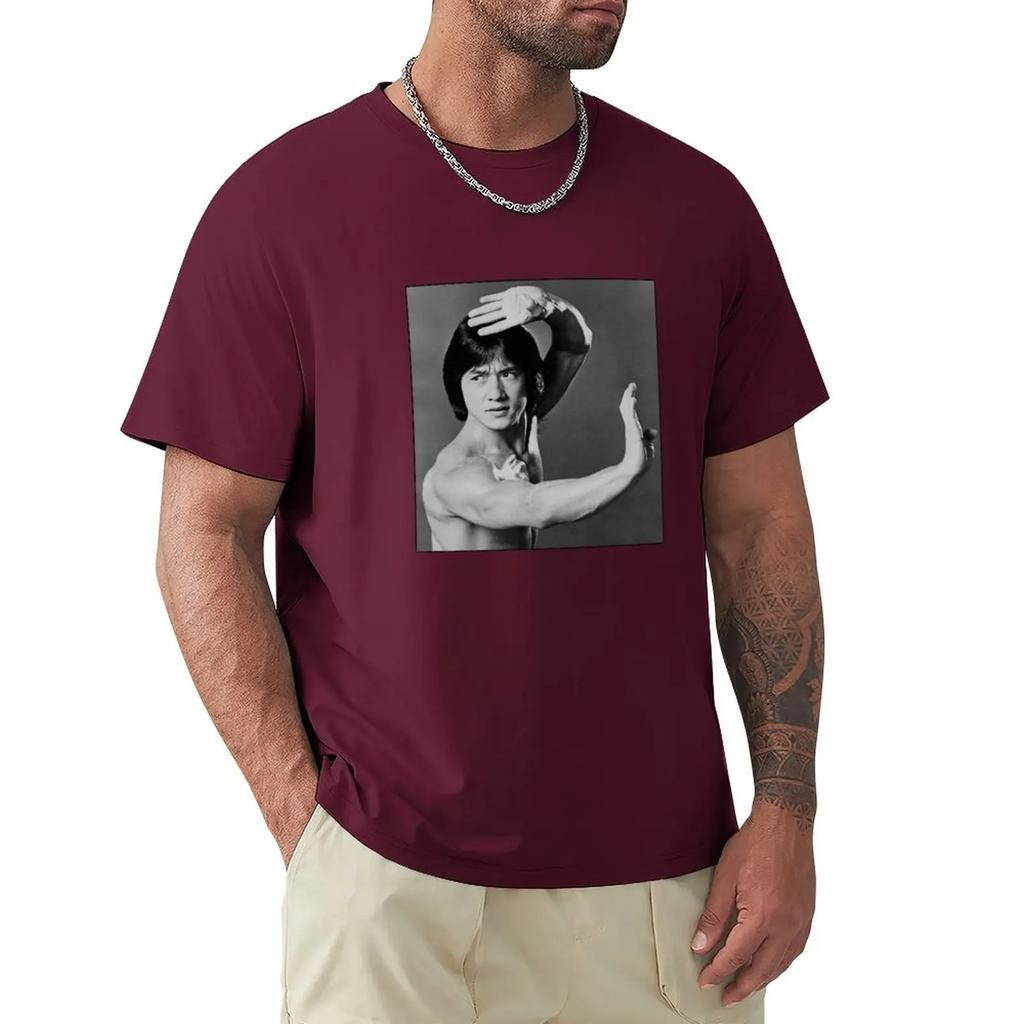 Jackie Chan TShirt tops plus sizes plain white t shirts men