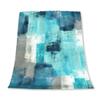 Abstract Graffiti Turquoise Print Flannel Blanket Sofa Office Blanket Gift Blanket Nap Blanket