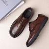 Fashion Trendy Men's Casual Shoes lace up Simple Men's Retro Leather Shoes lace up oxfords Elegant Formal Commuter men Work Shoes