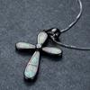 New Product Accessories European and American Cross Single Diamond Droplet Shaped Necklace Pendant Personalized Retro Accessory
